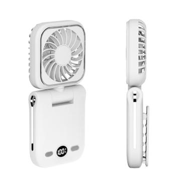 Imagem de onovatpol Mini ventilador portátil portátil de mão recarregável com tela de LED, bolso operado por bateria de 100 velocidades ajustável, pequeno ventilador para viagem/ar livre/concertos/cílios