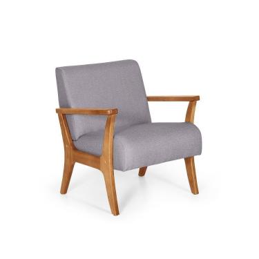 Imagem de Conjunto 2 Poltronas Estofadas para Sala em Madeira Maciça Cléo - Straub Web