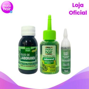 Imagem de Kit Jaborandi NatuHair: Óleo + Reparador de pontas + Ampola - Natuhair