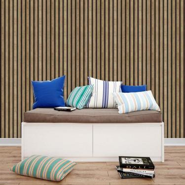 Imagem de Papel De Parede Efeito Ripa Amendola Natural Adesivo Lavavel