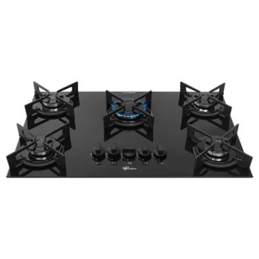Imagem de Cooktop a Gás Fit Line Iron 5 Bocas Superautomático Mesa de Vidro Fischer