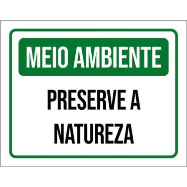 Imagem de Kit 5 Placas Meio Ambiente - Preserve A Natureza