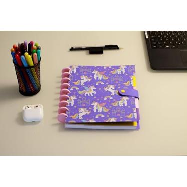 Imagem de Confetti Caderno Smart Com 4 Divisórias E Botão - Tutu - Roxo