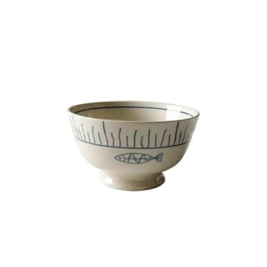 Imagem de Conjunto de talheres japoneses criativos para casa retro arroz Lamian Noodles Bowl - tigela de arroz de 11,4 cm