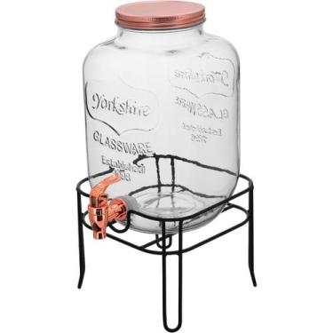 Imagem de REFRESQUEIRA COM SUPORTE HOME&CO VIDRO 5L 38x19x19cm TRANSPARENTE SUQU