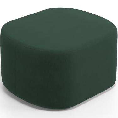 Imagem de Puff Decorativo Orgânico para Living Quarto 70cm Doha W01 Suede Verde Musgo - Lyam Decor
