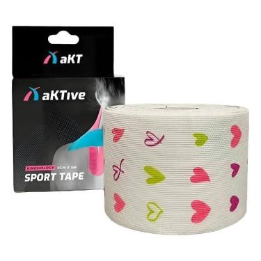Imagem de Bandagem Elástica Adesiva Kinésio Tape Ori Branco Coração