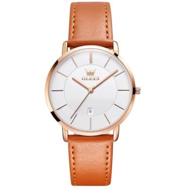 Imagem de OLEVS Relógios femininos, Amarelo + branco