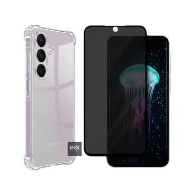 Imagem de [KIT] Capa Capinha Anti-Impacto Premium Transparente + Película de Cerâmica 9D ou Privacidade 3D para Samsung Galaxy A55 (Capa + Película de Privacidade 3D)