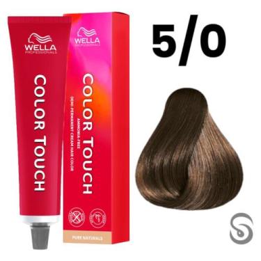 Imagem de Wella Color Touch Tonalizante 5/0 Castanho Claro Pure Naturals 60ml