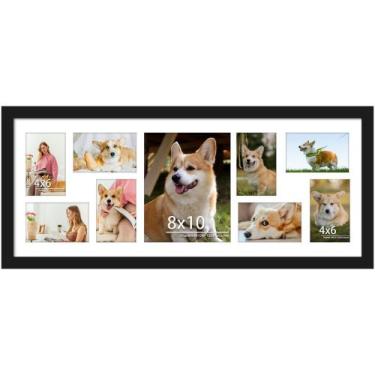 Imagem de Porta-retratos de colagem DUENPY 12x30cm para 1 20x25cm + 8 10x15cm