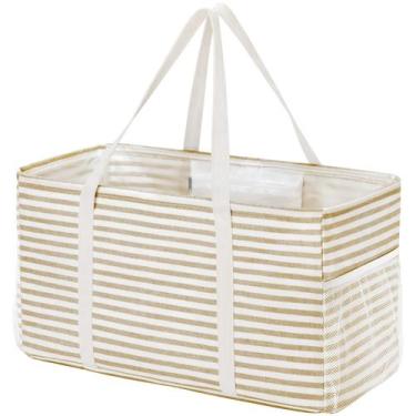 Imagem de Sacola Lifewit Dobrável Grande 57x30x26 cm 46L Bege