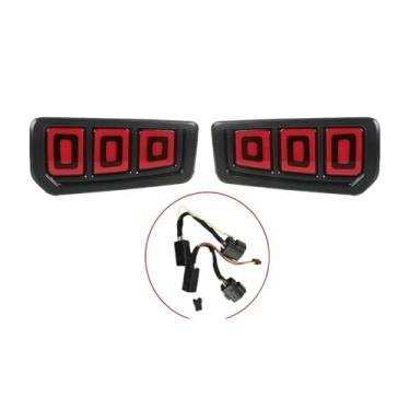 Imagem de 1 par de luz traseira de LED para carro, refletor de para-choque, compatível com HAVAL DARGO 2021 2022 - luz de freio de neblina com luz traseira de seta dinâmica(Plug and play model)