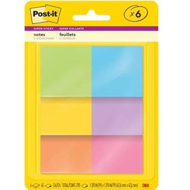 Imagem de POST-IT Notas Super Adesivo 6 Cores 47,6MM X 47,6MM