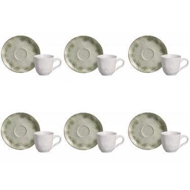 Imagem de Conjunto De Xícara De Cafezinho Com Pires 06 Peças Bio Tropicália Porto