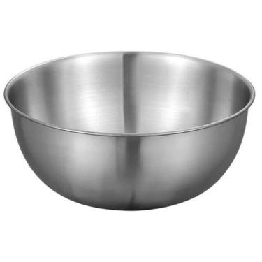 Imagem de Tigela Inox Bowl Bacia Cumbuca Preparo Receita Salada Fruta Multiuso R
