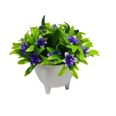Imagem de Vaso de Flores Plantas Artificiais Decorativas - Arranjo - Decor Artif