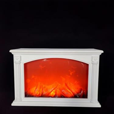 Imagem de Lanterna de lareira de LED simulada alimentada por USB e luz sem chamas alimentada por bateria com lâmpada decorativa de mesa de chama de emulação, ornamento de lareira de cobre para decoração de casa