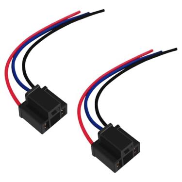 Imagem de HHZL Conector de soquete de fio de farol H4, plugue de alimentação de farol macho/fêmea de 3 fios, conector de soquete de chicote de fiação impermeável, adaptador de plugue de fiação de suporte de luz