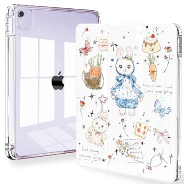 Imagem de Feams Capa fina para iPad Air de 13 polegadas M3 2025/M2 2024, capa traseira transparente para iPad Pro de 12,9 polegadas, 6ª/5ª/4ª geração 2022/2021/2020, capa traseira transparente com hibernação