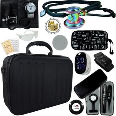 Imagem de Kit Enfermagem Aparelho De Pressao Estetoscopio Duplo Bic COMPLETO, PA