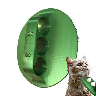 Imagem de Shakven Escova de banho para animais de estimação para gatos, pente para cuidar de gatos - Escova de banho para filhotes de material de impressão,Escova de limpeza do corpo do animal de estimação