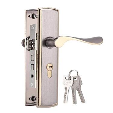 Imagem de Durável alumínio silencioso casa interior bloqueio chave chave desbloqueio para a porta de segurança home quarto interior quarto sala de estar cozinha YYDFPIIA