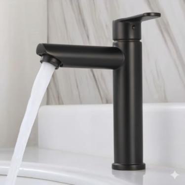 Imagem de Torneira Bancada Pia Banheiro Inox Premium 1/4 de Volta – Design Moderno, Alta Durabilidade e Instalação Simples (Preta)
