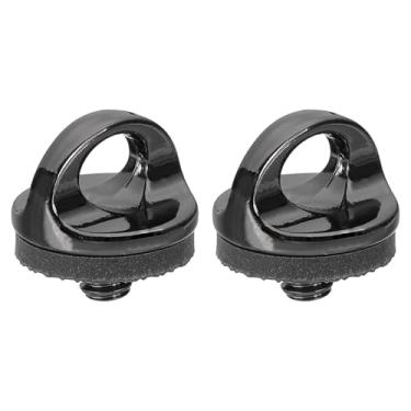 Imagem de PATIKIL Suporte de parafuso de alça de pescoço para câmera de 1/10.2 cm, 2 peças de parafuso de fixação de câmera de liga de zinco para alça de pulso Sling Tripé DSLR, preto