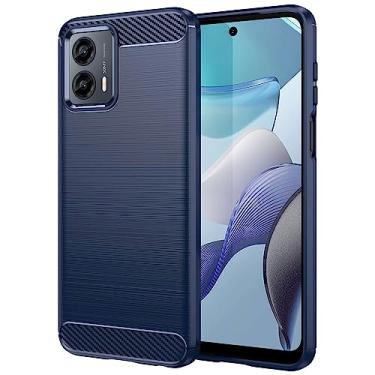 Imagem de IDEWEI Capa para Moto G 5G 2023, fibra de carbono refinada, anti-queda, anti-impressões digitais, proteção integral. A capa do telemóvel é compatível com Moto G 5G 2023