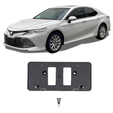 Imagem de Suporte de moldura de placa de carro de para-choque dianteiro compatível com Toyota Camry SE/XSE 2018-2024 Substituição do suporte da placa de licença do para-choque dianteiro para OE: 7510106090