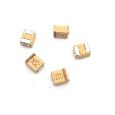 Imagem de Capacitor de tântalo SMD Chip 227J 6,3V 220UF 6V Tipo B 3528/1210 Capacitância Polar Amarelo da Bile OROAOBOMT