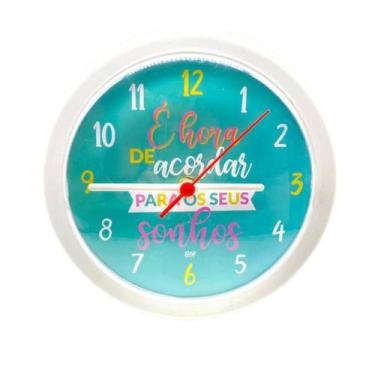 Imagem de Relógio De Parede Analógico Branco - É Hora De Acordar Para - Coisaria