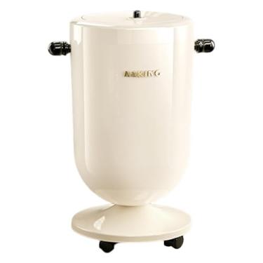 Imagem de WeiLaiKeQi Lixeira com Rodas, Lata de Lixo, Cesto para Resíduos para Cozinha, Sala de Estar e Banheiro, Branco