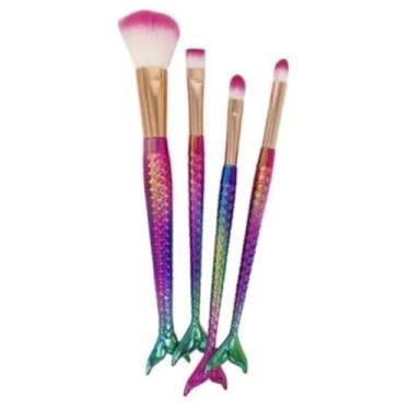 Imagem de 12 Kits de 4 Pincel Conjunto De Pincéis De Maquiagem Blush Contorno Pó Sombra (12 Kits de 4 Pincel)