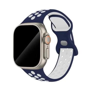 Imagem de Pulseira De Borracha Colorida Para Apple Watch Band 44mm 45mm 46mm 49m