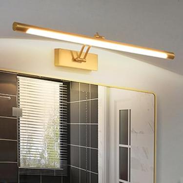 Imagem de Luz de Espelho LED Banheiro Moderno Arandelas de Parede 350° Rotação Ângulo Ajustável Arandela Iluminação de Imagem Metal Iluminação de Parede Espelho Armário Banheiro Sala de Estar (Luz Branca Cor de