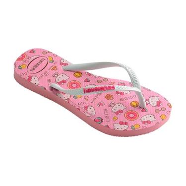 Imagem de Sandalias Havaianas Kids Slim Hello Kitty Havaianas Feminino Rosa Macaron 39/40