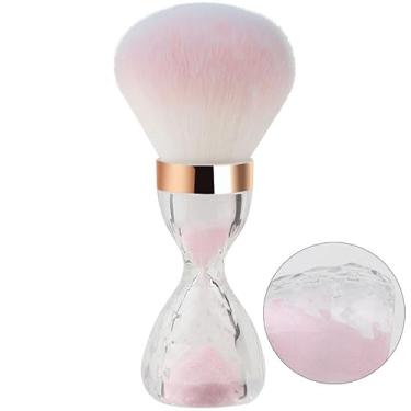 Imagem de Escova de limpeza de unhas macia e grande para remoção de pó de arte de unhas, ferramenta de manicure, portátil e versátil para casa e salão de beleza (rosa)