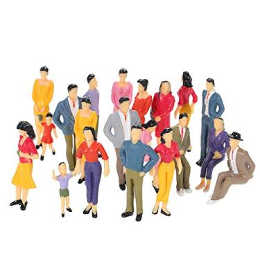 Imagem de 20 Peças de Pessoas em Miniatura Pintadas na Escala 1 25 para Passageiros Trem Rua Layout Construção e Paisagem Arquitetônica