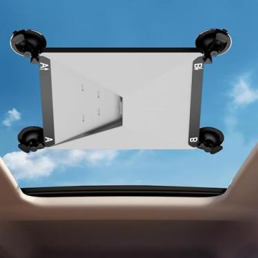 Imagem de Jerliflyer Suporte para mini ventosa de carro, kit de montagem segura para janelas de carro e tetos solares, suporte de janela de teto com ventosa forte para sinal de satélite estável em trailers e