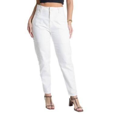 Imagem de Calça Sarja Sawary Mom - 281255 - off white 42, Bege, 42