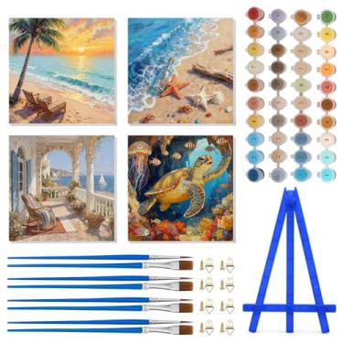 Imagem de Vodolo 4 Pack Beach Paint by Number