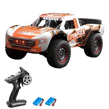 Imagem de Carro de Controle Remoto 4WD Caminhão Off-road Sem Escova 2 4GHz Proporcional Total Alta 70km h Veículo Presentes para Adultos 3 Modos Luz Baterias