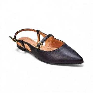 Imagem de Sapatilha Slingback Preto Pelica Vizzano 12061009, Preto, 36