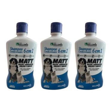 Imagem de Kit 3 Shampoo 6 Em 1 Antipulgas Anticarrapatos 500ml Cão Gato Limpeza Profunda Proteção Completa