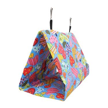 Imagem de Mingzhe Tenda de Rede para Pássaros de Lona, ​​cama Colorida de Casa de Papagaios Com Ganchos, para Calopsita, Rede de Ninho Triangular (25 * 15 * 18CM)