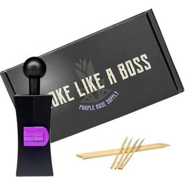 Imagem de Purple Rose Supply Ferramenta de compressão e embalagem | Enchimento de precisão para conchas de tamanho 1 1/4 - Melhora a duração e o fluxo da queima | Sistema de 3 etapas: Comprimir, definir