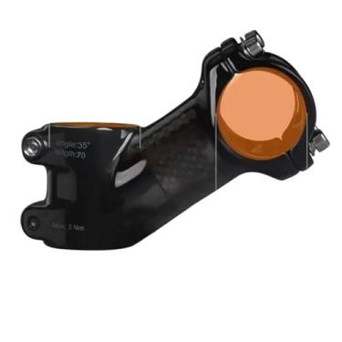 Imagem de Mesa de guidão para bicicleta em carbono e alumínio, MTB, potência ultraleve, 31,8 mm, compatível com guidões de 70/80/90/100 mm para bicicletas de estrada e montanha.(35Degree-70mm-Glossy)