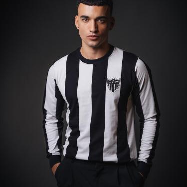Imagem de Camisa Atlético Mineiro Retrô 1971 Manga Longa Masculina-Masculino
